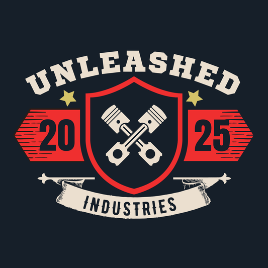 Unleashed gray/red sticker
